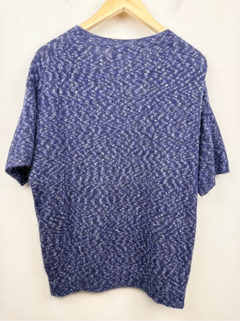 THEORY mohair wool blend short sleeve crew neck pull over large - Picture 7 of 8